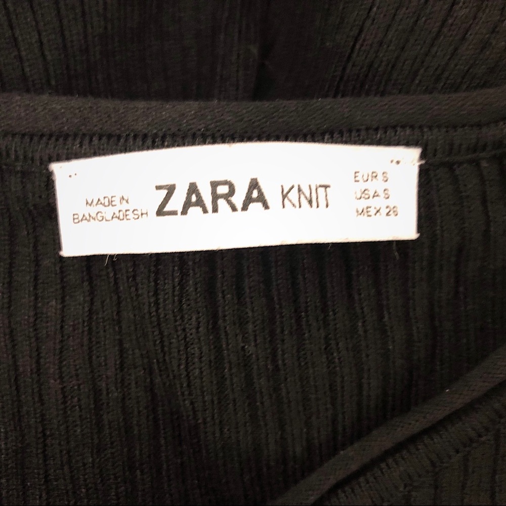 Zara | Black Sweater with ribbons | Size S - Picture 4 of 4
